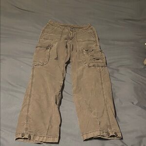 American Eagle Outfitters Women's charcoal Cargo Pants